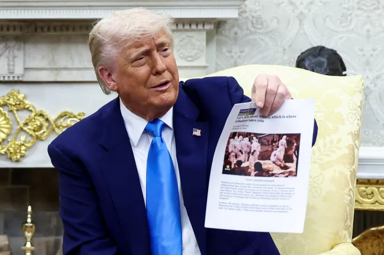 Trump, South African president have tense exchange in White House meeting